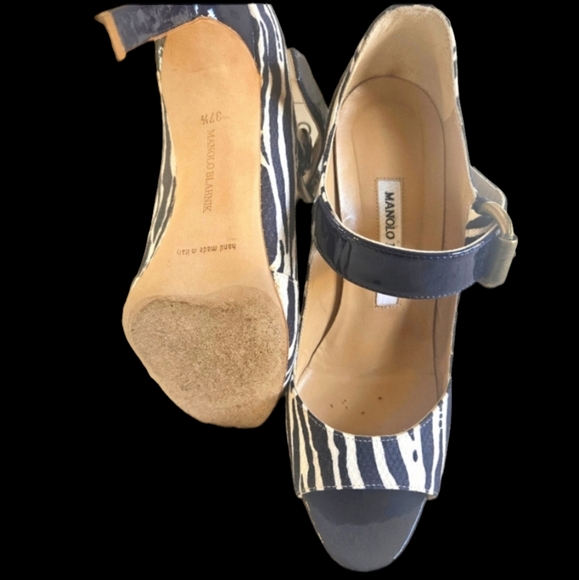 Manolo Blahnik Zebra Pumps - Picture 6 of 8